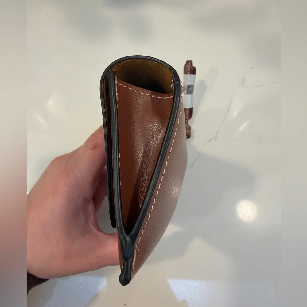 NEW Celine Sunglasses Wristlet Pouch with Magnetic Closure in Cognac Brown